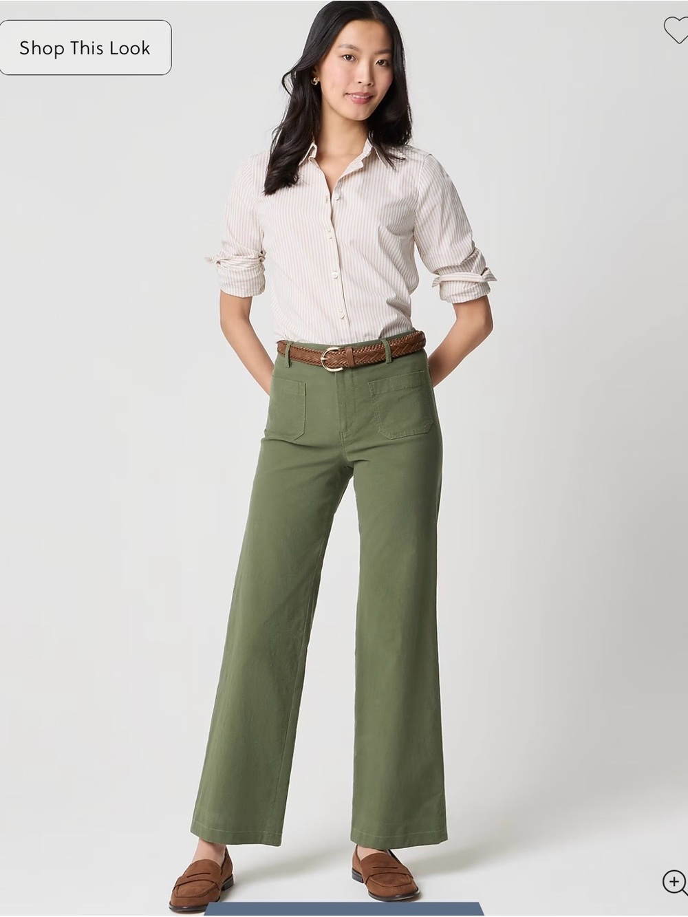 J. Crew Lizzie pant green, 28T